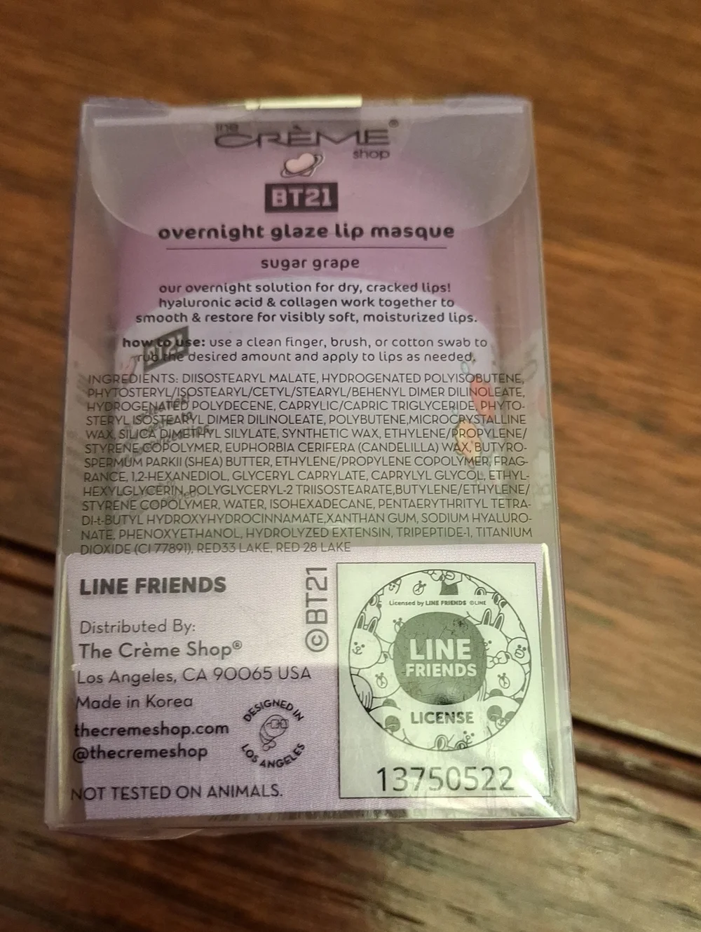 Overnight Glaze Lip Masque - Sugar Grape 20g New